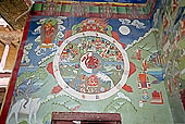 Ladakh - Lamayuru gompa, The Wheel of Life mural painting 